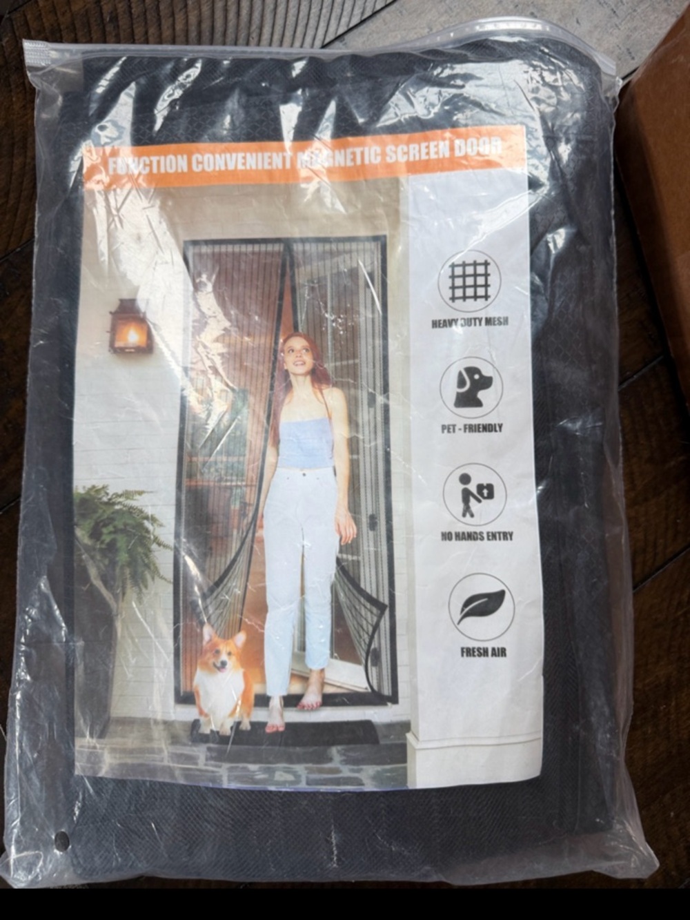 Magnetic Pet Door Screen - Black - Picture 2 of 5